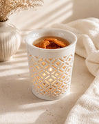Quemador de wax melts Celosía de cerámica, vista wax de Casa Calma