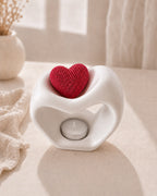 Quemador de wax melts Corazón de cerámica, vista superior de Casa Calma
