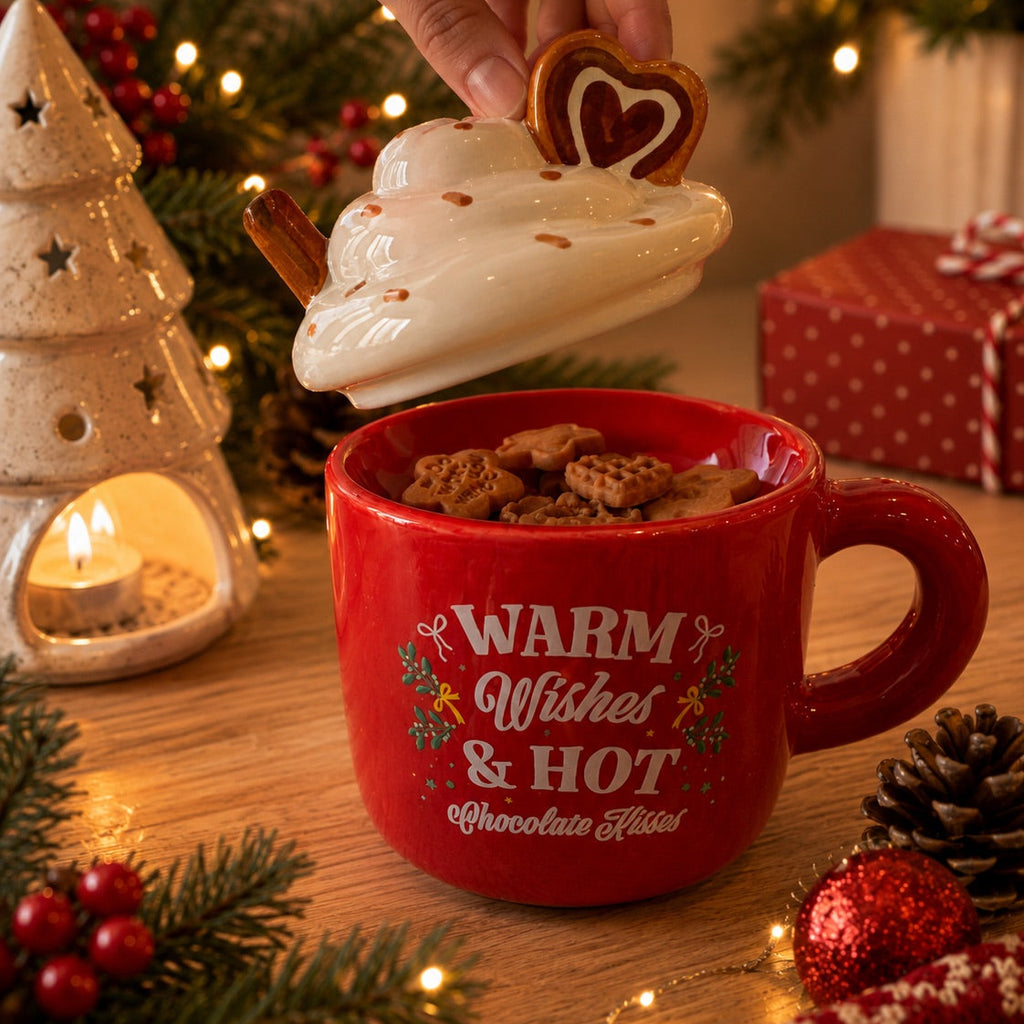 Quemador de wax melts Taza de Navidad, mano abriendo de Casa Calma