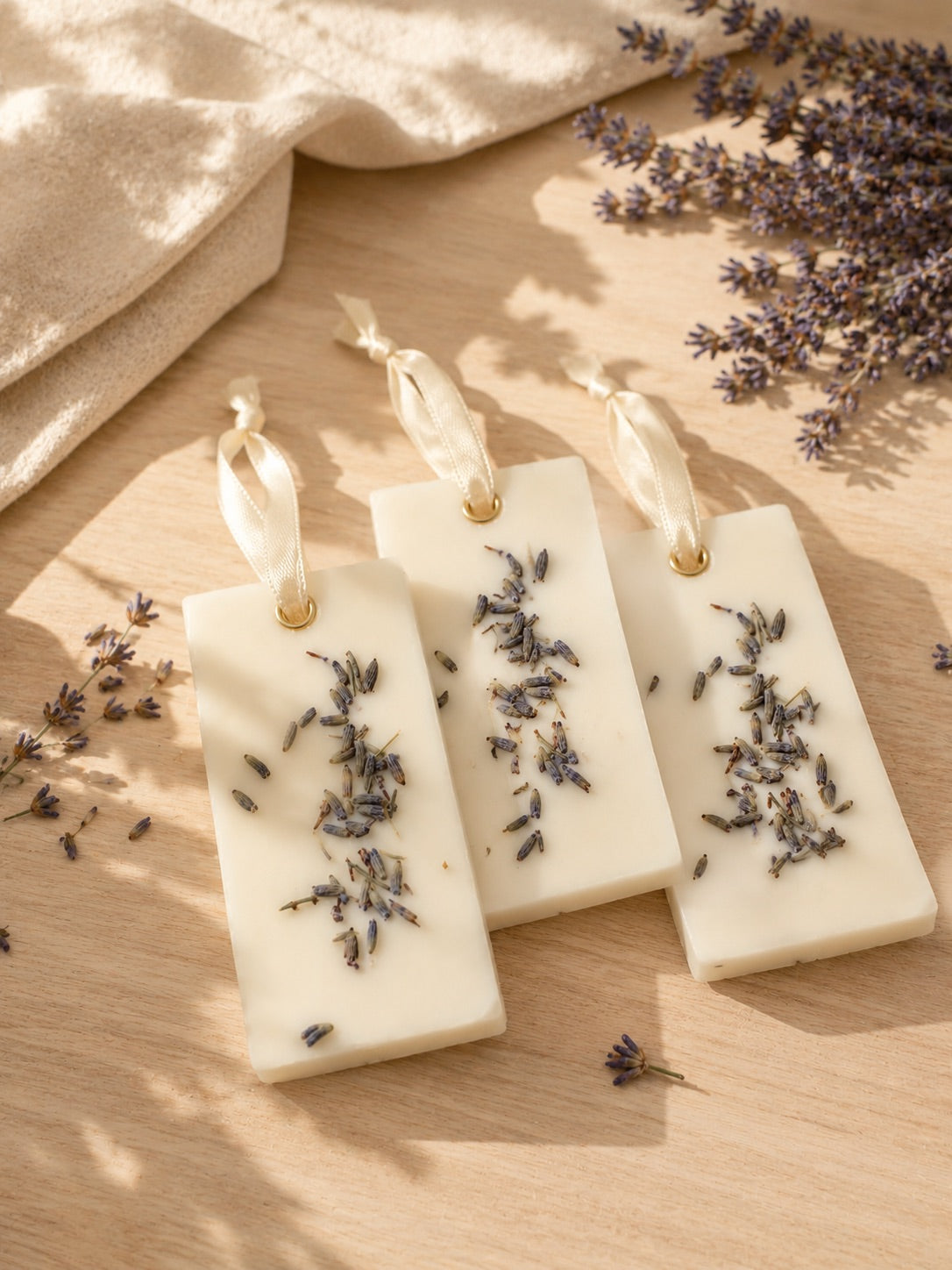 Varios ambientadores de lavanda de cera vegetal artesanal Casa Calma