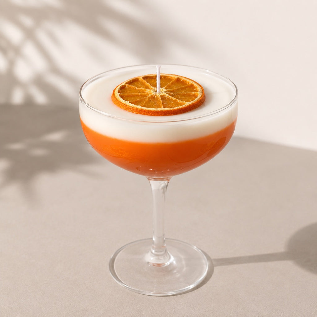 Vela artesanal Mimosa de soja con aroma Mandarina y Champagne - Casa Calma