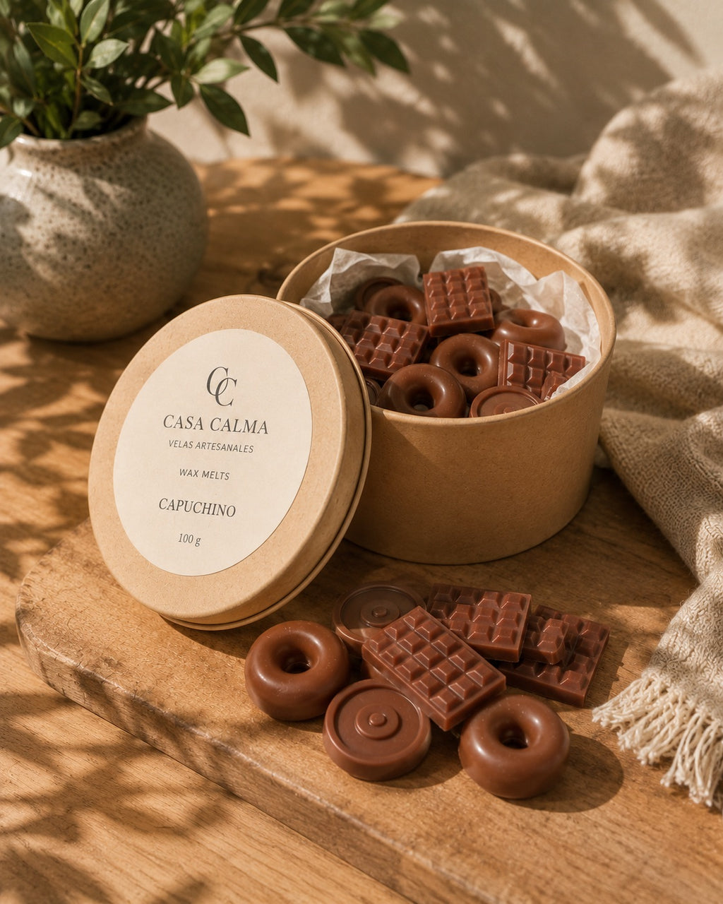 Wax melts Capuchino Italiano de Casa Calma con piezas de cera