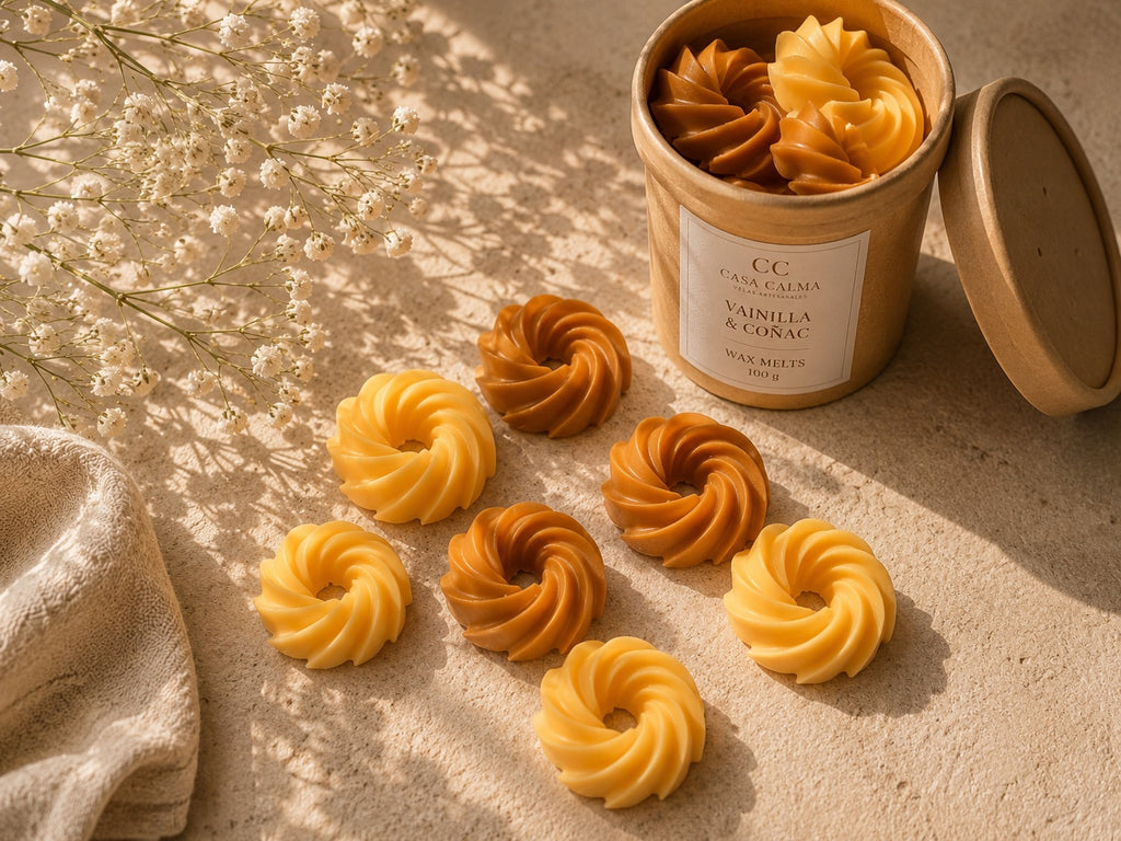 Wax Melts Vainilla y Coñac Casa Calma piezas sueltas